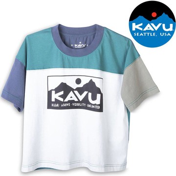 KAVU Malin 女款 有機棉短袖上衣/寬鬆短版棉T 2162 61 森林綠