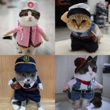創意個性立體貓咪衣服搞笑可愛變身裝小型犬博美泰迪狗狗搞怪衣服