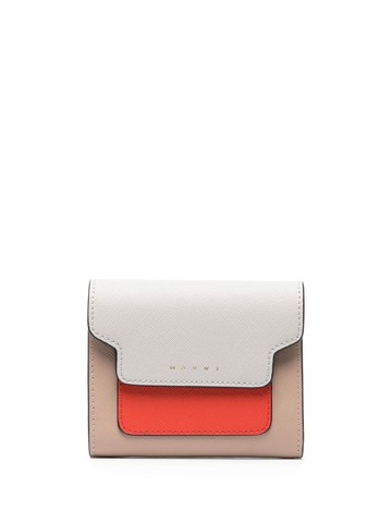 Marni - colour-block leather purse - women - Calf Leather/Cotton - One Size - Neutrals