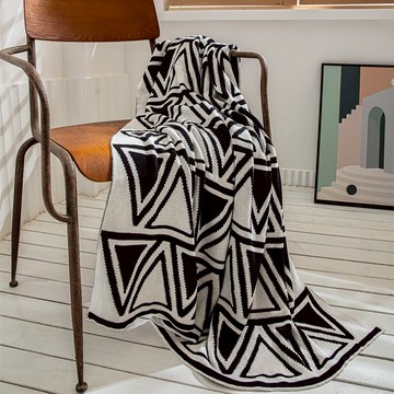 北歐ins風簡約針織全棉休閑小毛毯子被子空調午睡沙發毯單人蓋毯