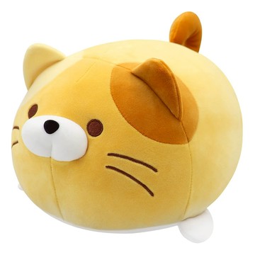 可愛胖胖團子貓抱枕 羽絨棉彈力絨材質  50 x 30cm  橘貓