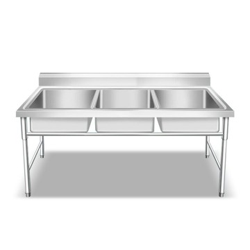 不銹鋼洗手池學校商場工廠用工程款不銹鋼水槽長條水池不銹鋼水池[DD160109]