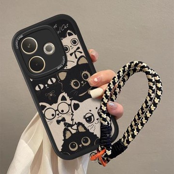 適用oppoa5活力版手機殼a5活力版5g新款oppo a5活力版保護套PKV110全包5g版防摔硅膠軟殼高級男女堆貓帶掛繩