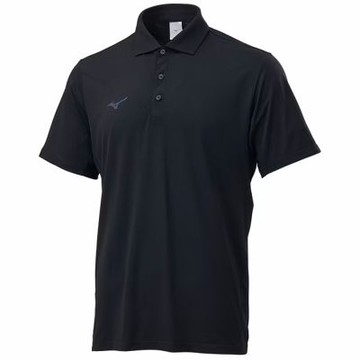 MIZUNO 美津濃 短袖上衣 男 POLO衫 吸濕排汗 黑 32TAD01609