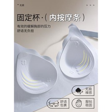 無痕隱形內衣女大胸顯小聚攏收副乳防下垂大碼孕婦內衣夏季薄款女