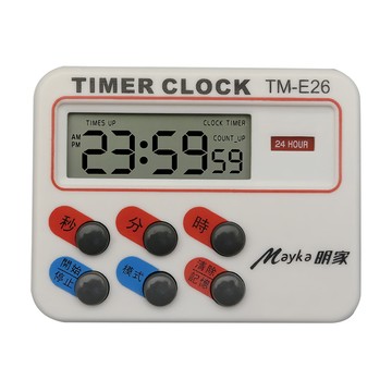 Mayka 明家 24H電子計時器 TM-E26  1個  白色