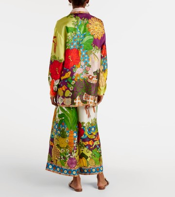 Alémais Tiger printed silk twill shirt