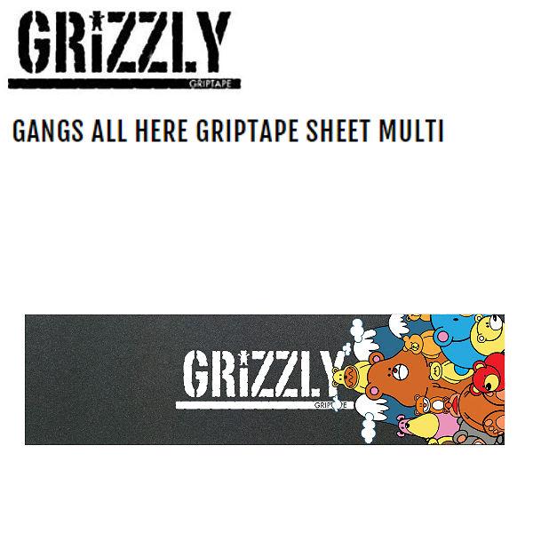 グリズリー GRIZZLY GANGS ALL HERE GRIPTAPE SHEET MULTI グリップ