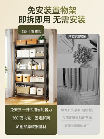折疊貨架置物架多層家用倉庫倉儲不銹鋼儲物架快遞落地移動鐵架子