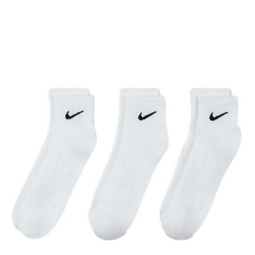 NIKE EVERYDAY LIGHTWEIGHT ANKLE SOCKS SET OF 3 WHITE