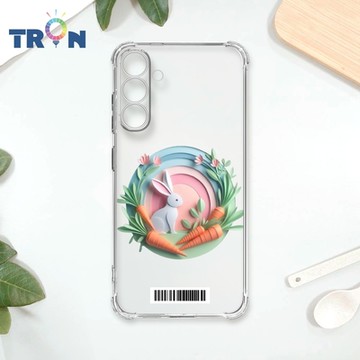 TRON 三星 A15 5G 可愛紙雕兔子 四角防摔載具殼 軟殼 手機殼