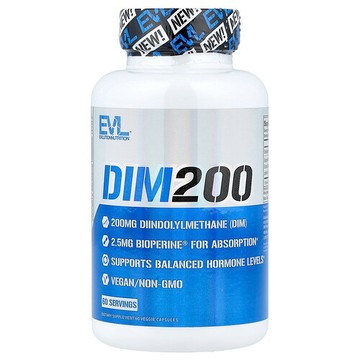 EVLution Nutrition, DIM200，60 粒素食膠囊