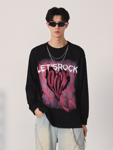 十字架項鍊愛心薄長T