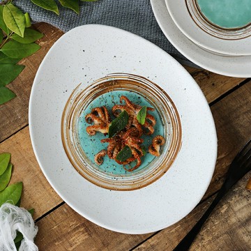 水滴狀西餐盤陶瓷盤家用菜盤意面盤甜點盤異形餐盤北歐創意餐具