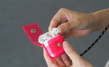 Sallies AirPods Case透視感藍芽耳機保護套(粉紅)