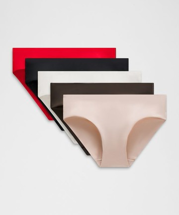 InvisiWear Mid-Rise Bikini Underwear 5 Pack Size XS