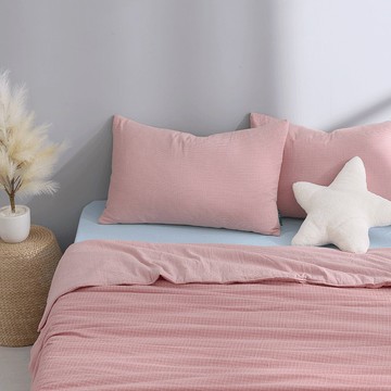 好關係 HAOKUANXI | 珊瑚粉格-二重紗透氣分享被