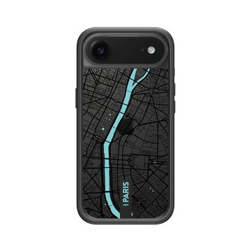 iPhone Air Mod NX -邊框背蓋組合 (相機按鈕) 黑 - JOCR - Paris (Black Logo)