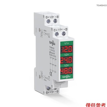 Winn Compact DirectCurrent 電壓表 DC11V-310V 智能LED數顯電壓表導軌安裝電壓檢測