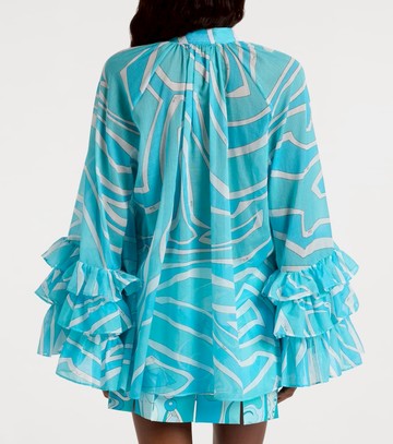 Pucci Marmo ruffled cotton blouse