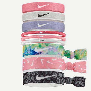 【Nike耐吉】 混搭式髮圈髮帶 瑜珈髮帶 吸汗束髮帶 彈力髮圈(N0003537923OS)跳舞街舞饒舌說唱滑板嘻哈單品適用 水瓶座生日禮物 男友禮物 女生禮物 送禮推薦 情人節禮物