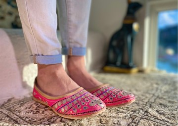 印度手工鞋-公主系列丨鳳凰花(圓)