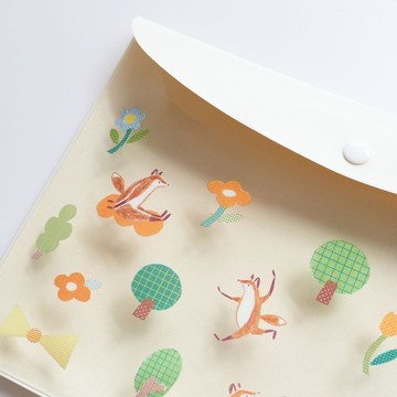 狐吉花園  | B5 多用途收納袋 奶油白款