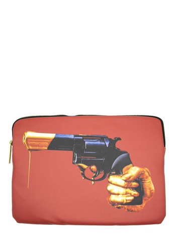 Seletti - Revolver graphic-print laptop case - unisex - Polyurethane - One Size - Red