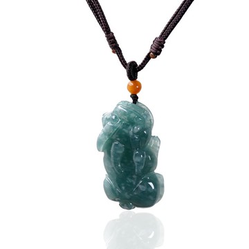 【招財神獸】冰種藍水翡翠貔貅項鍊 | 天然翡翠A貨 | 送禮