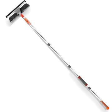 Meelov 可彎曲式擦窗器 190cm  1個  灰色  橘色