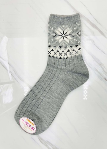 【震撼精品百貨】日本精品百貨~日本羊毛襪子(22~24CM)灰*73664