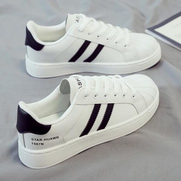 我潮貝殼鞋2025春季新款百搭小白鞋女鞋運動休閑平底板鞋夏季爆款