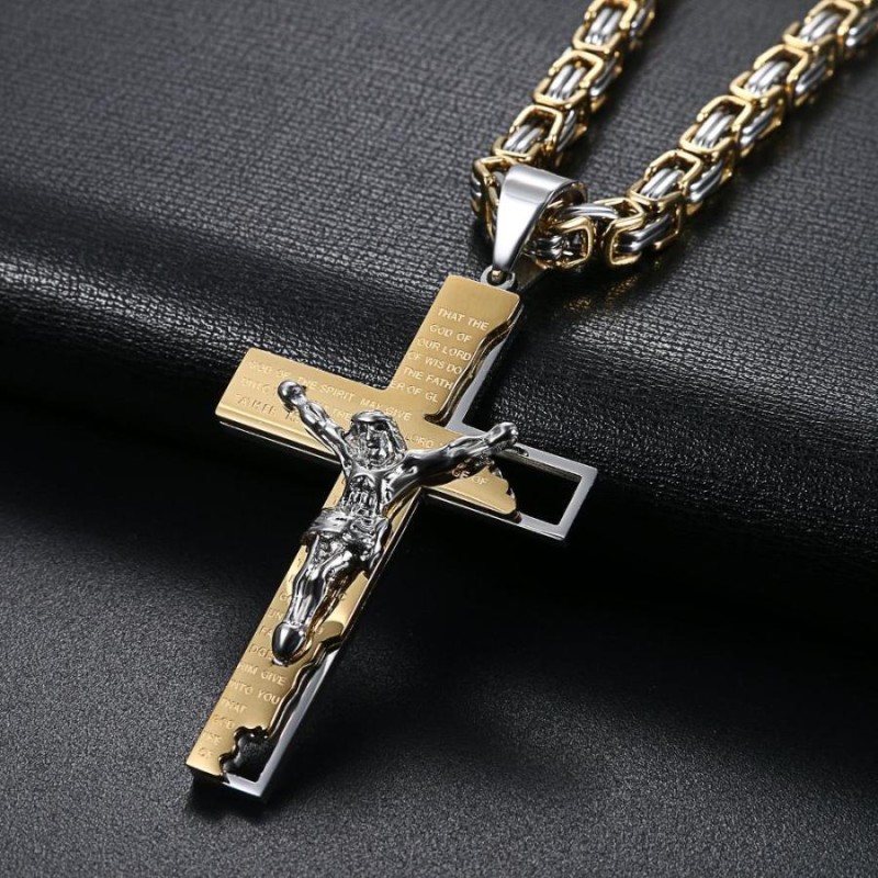 シルバー K10 十字架 聖書 ネックレス - アクセサリー
