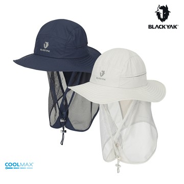 【BLACKYAK】SAHARA護頸遮陽圓盤帽(海軍藍/淺灰)-春夏 透氣 登山 遮陽帽 健行帽|BYEB1NAF03