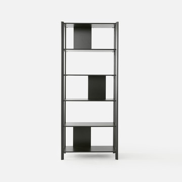 特力屋 竹製六層時尚層架 黑