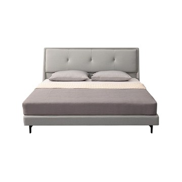 ASSARI-凡爾賽科技布房間組(床頭片+床底)-雙人5尺灰