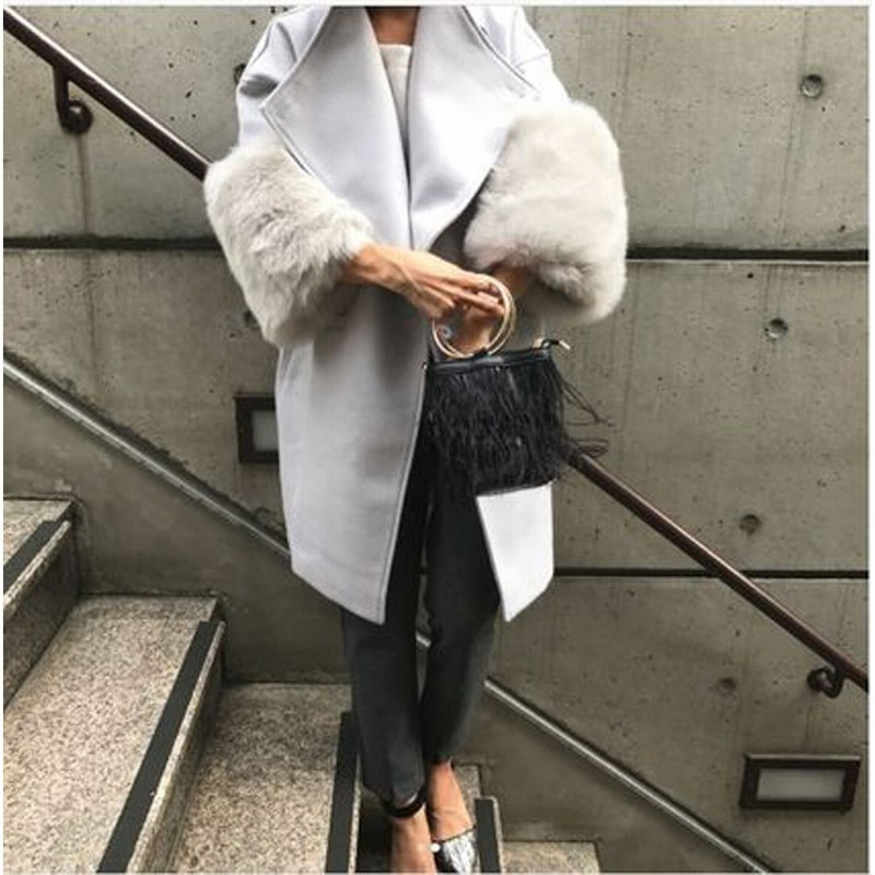 チュクラ Chuclla ボリューム袖 ファー コート グレー 通販 Lineポイント最大1 0 Get Lineショッピング