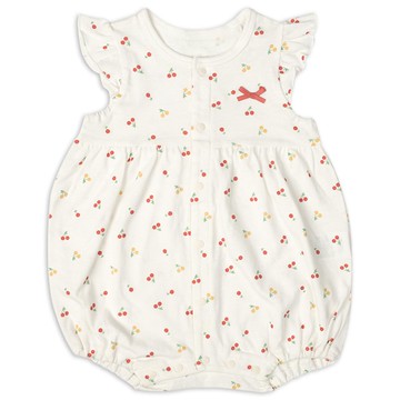 akachan honpo - 短袖兔裝-滿版印花-粉紅色