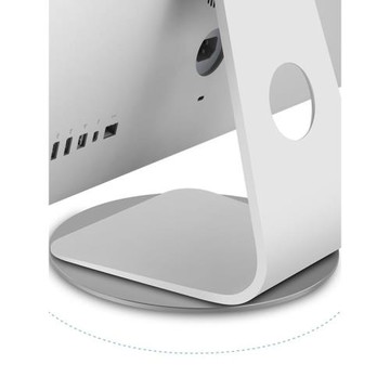 埃普AP-5M一體機適用于iMac等電腦顯示器液晶屏底座通用360度可旋轉底盤托架子托盤鋁合金旋轉底座