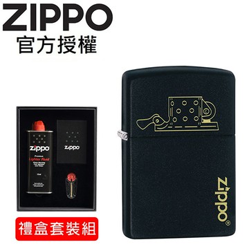 ZIPPO 防風孔圖案設計防風打火機(禮盒套裝組)