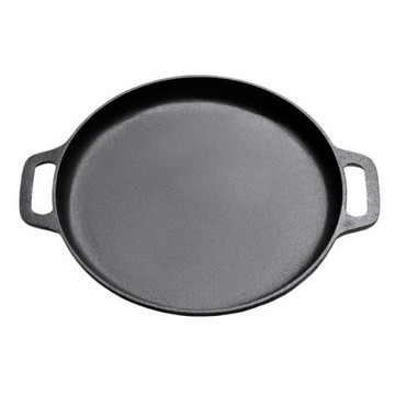 加厚煎餅鍋無涂層鏊子鑄鐵平底鍋生鐵家用烙餅不粘鍋煎餅果子工具