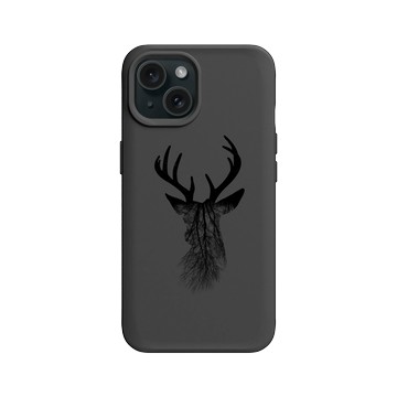 iPhone 15 SolidX 黑 - Animal Silhouette / 動物剪影 - 麋鹿1