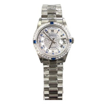 ROSDENTON 勞斯丹頓 公司貨 水晶鑽滿天星機械腕錶-銀河星空-銀-男錶(97233MC-C)35mm