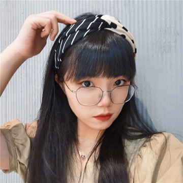 波點拼色發箍女法式復古寬邊頭箍夏季仙氣發卡發帶網紅年新款