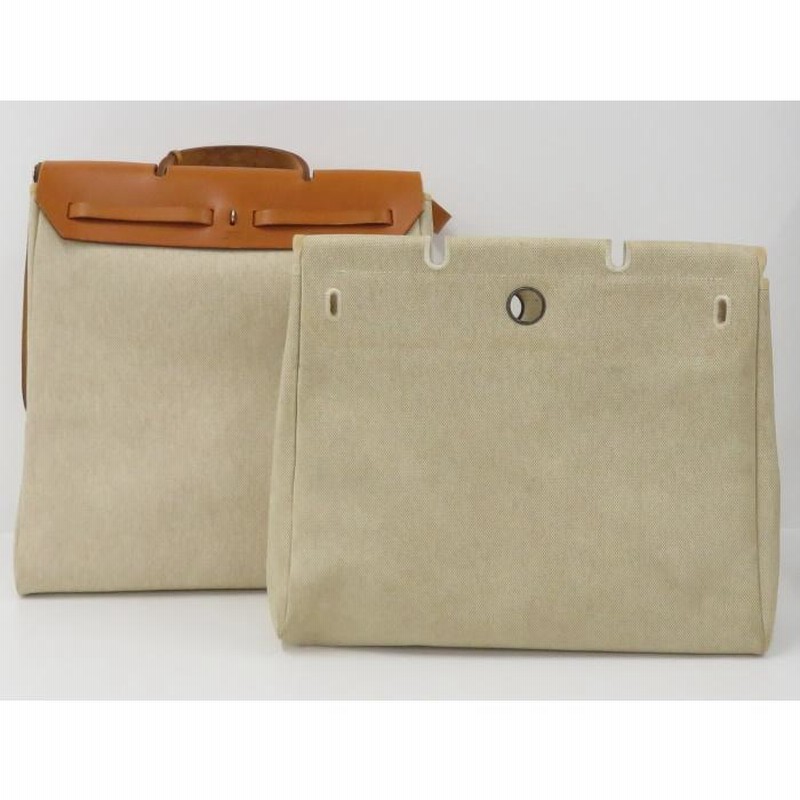 中古】HERMES エールバッグMM 2WAY ショルダーバッグ トワルアッシュ 