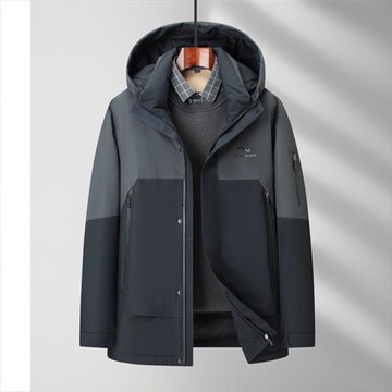 【巴黎精品】真 羽絨90%鴨絨 羽絨外套鴨絨夾克-輕便透氣活動方便男外套2色a1ix77