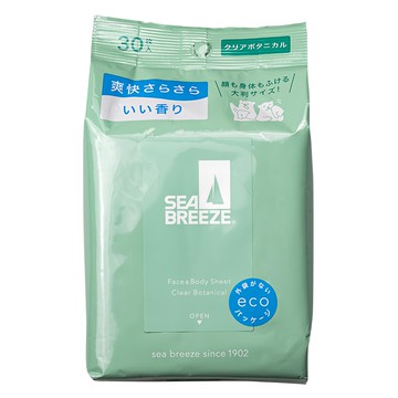 SEA BREEZE 爽身濕紙巾 全身用 清新花草香  1入  1包