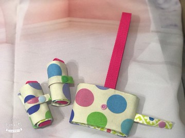 【環保飲料杯套】閃亮米白大圓點