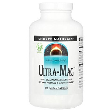 Source Naturals, Ultra-Mag™，360 粒全素膠囊