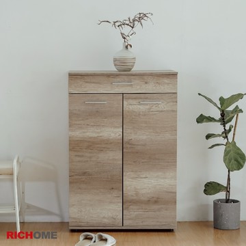 RICHOME 艾丁雙門鞋櫃(美背設計)(移動式層板) 鞋櫃 玄關櫃 門櫃 SC227